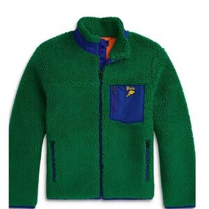 Polo Ralph Lauren Green and Blue Fleece Jacket 10-12 y